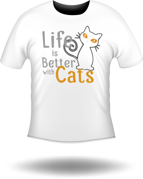T-Shirt Life with Cats