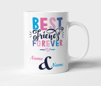 Motivtasse "Best Friends Forever" Personalisierbar